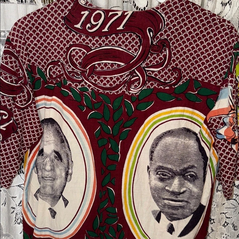 Vintage 1971 shirt first president of Ghana - Image 3 of 4