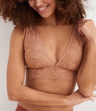 Aerie Size Small Lace Bralette Bra Wireless V Neck Padded