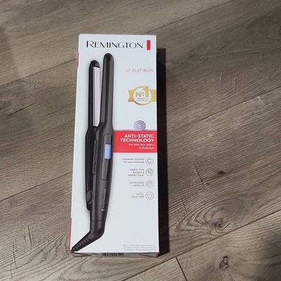 Remington 1/2 in Flat Iron Anti-Static Ceramic Plates 450°F Auto Shut-Off Black