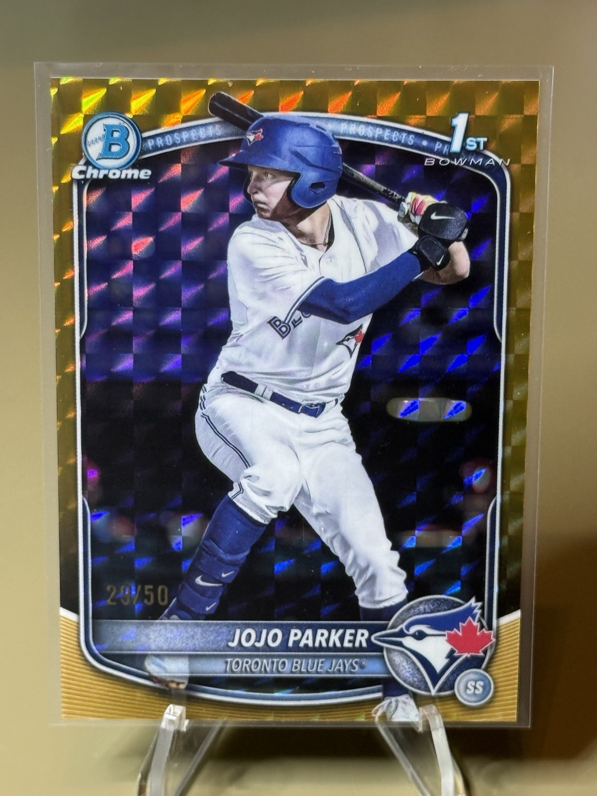 2025 Bowman Draft - JoJo Parker Chrome Gold Geometric Refractor /50 1st Bowman