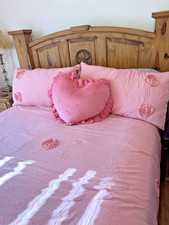4 Pc Quilted Pink Bedspread King Size Ultra Soft Coverlet Comforter Set  Pillow