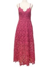 ASTR The Label Magenta Pink Floral Lace Midi Dress M Feminine Cocktail Wedding