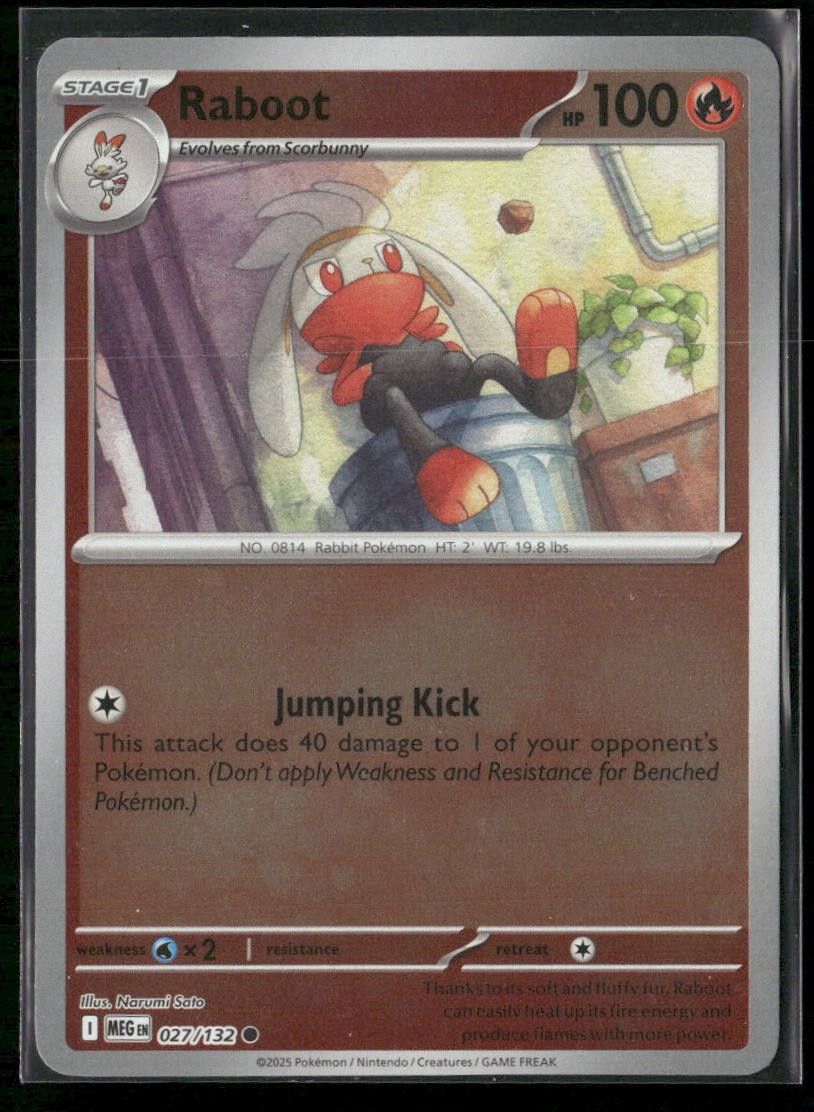 Raboot ME01: Mega Evolution 027/132 Reverse Holo NM