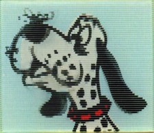 Dalmatian Dog Fights Fly 1960's VARI-VUE Motion Animation Lenticular
