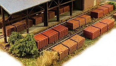 The N Scale Architect 20108 N Spur Ziegel-3er-Stack Laser-Cut Bausatz