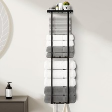 Bathroom Towel Storage Rack,Wall Mounted 36.6 inch Large Metal Towel Storage NEW