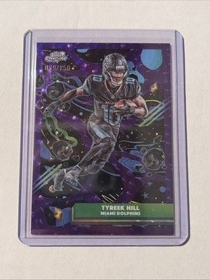 TYREEK HILL-2025 Topps Cosmic Chrome Purple Nebula Refractor /150 #62 Dolphins