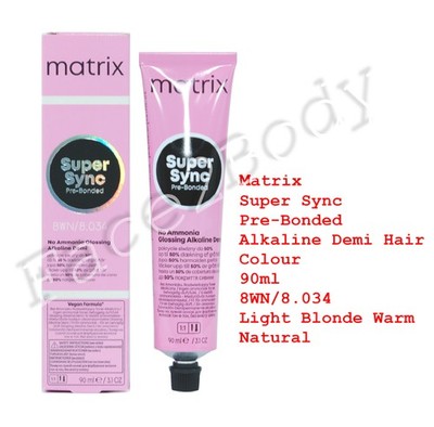 Matrix Super Sync Pre-Bonded Demi Haarfarbe8WN/8.034 Hellblond Warm Natur
