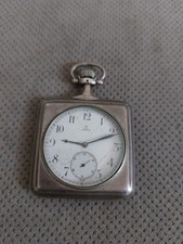 Rare Antique Omega Grand Prix 1900 Pocket Watch Square Silver Pocket Watch