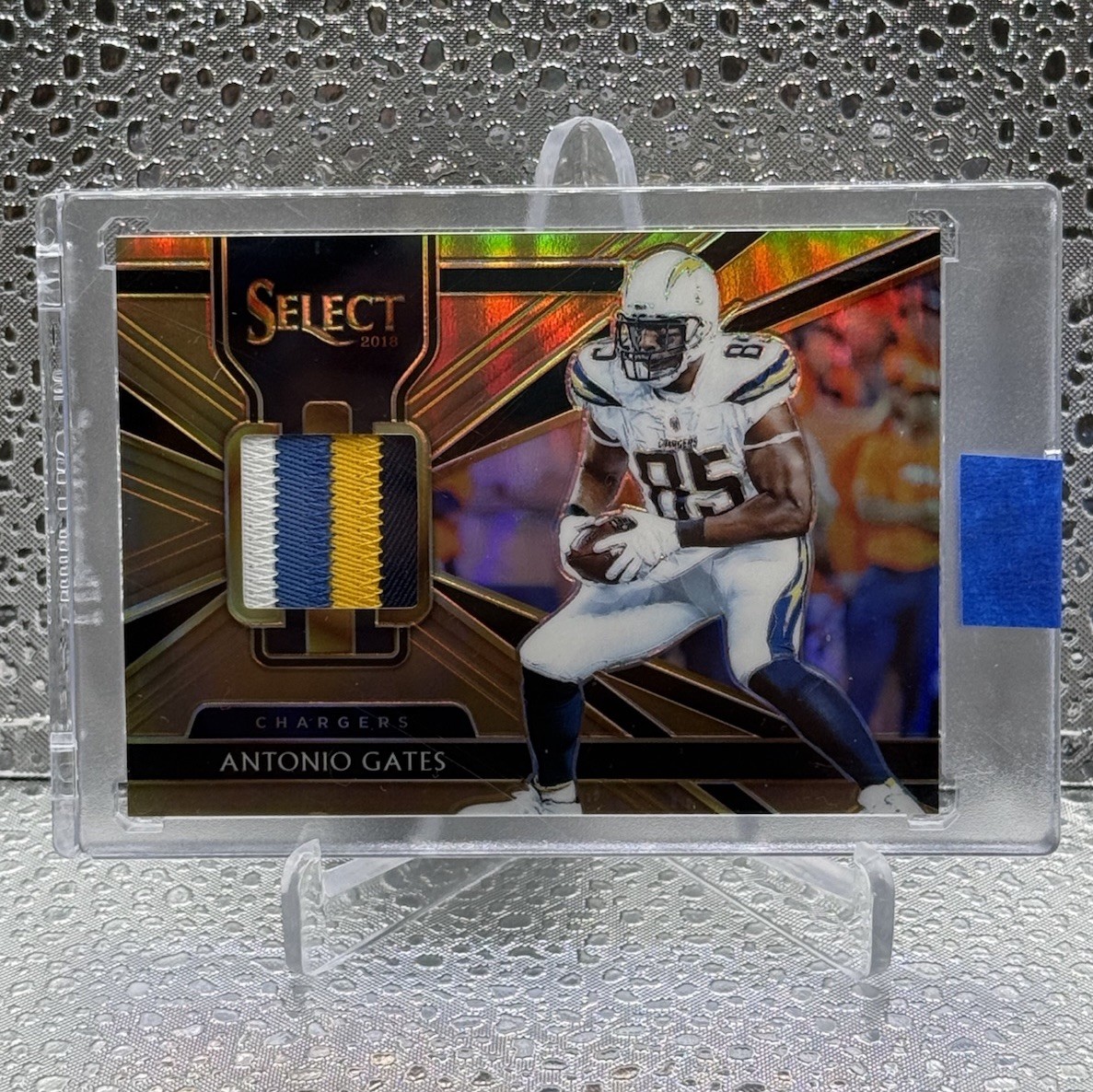 2018 Select  Antonio Gates Copper Prizm 4 Color Patch Card #’d /50 Player Worn