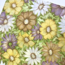 Vintage Standard Pillowcase Cannon Monticello Floral Cotton Poly Daisy USA Made