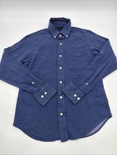 Banana Republic Button Down Shirt Men S Blue Aop Pocket 100 Cotton. 43993