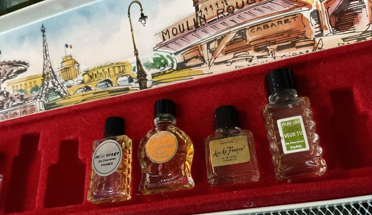 Vtg Les Grands Parfums de France Mini French Perfume Decorative