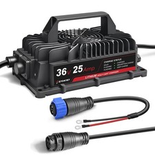 25A Lithium Battery Charger for 36V 43.8V LiFePO4 Golf Cart RV Boat Trucks