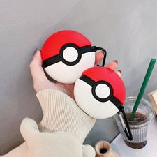 Poke Ball Pokemon Earphone Case For Apple Airpods 4,3,2,1 Shockproof Soft Cover