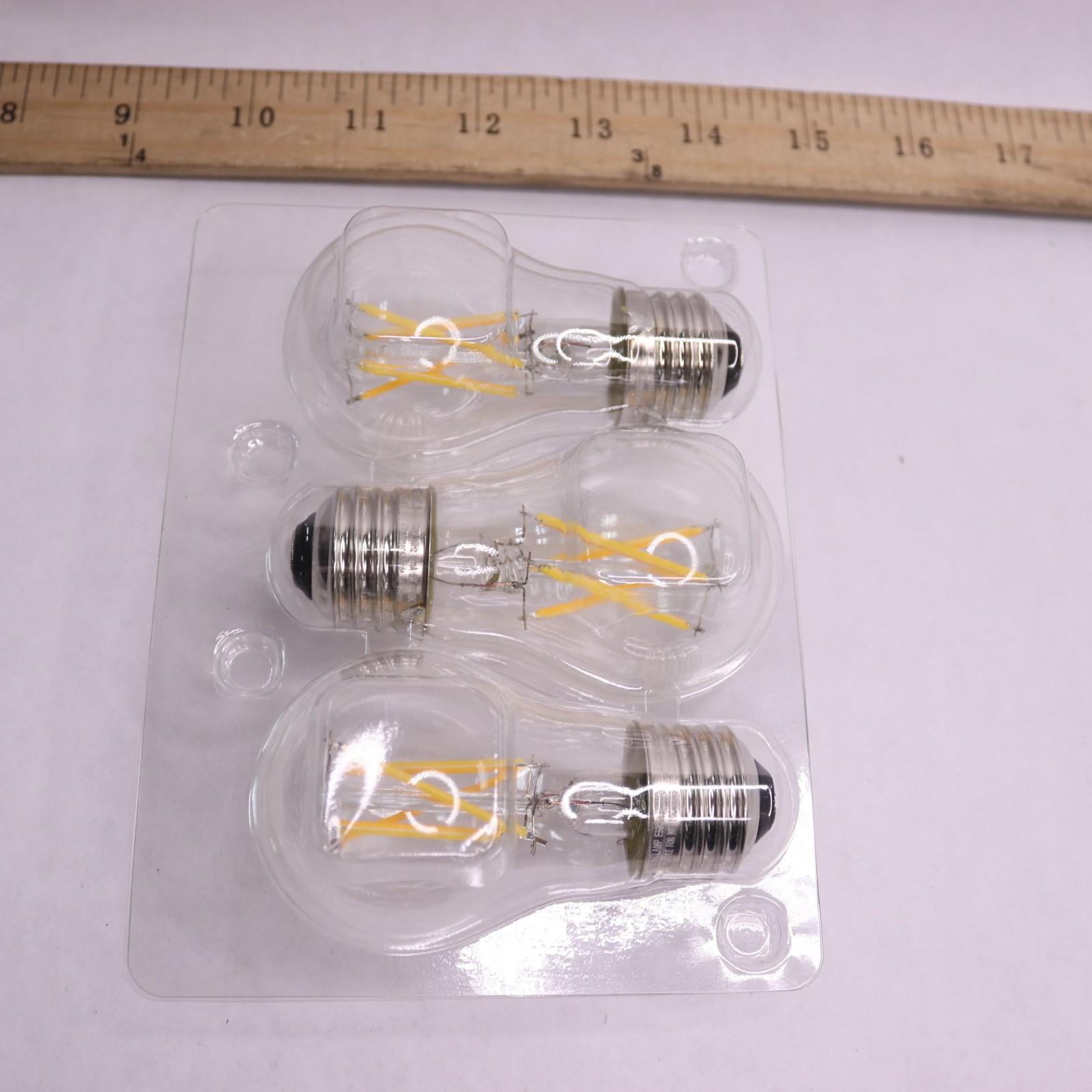 (3-Pk) Ecosmart Dimmable Decorative Filament LED Light Bulb Glass Soft White 40W