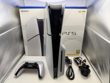 Sony PlayStation 5 PS5 Slim Disc Edition 1TB Console, Controller, Cables, Stand