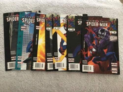 LOT (7) RARE HTF Spider-Man FLIP MAGAZINES ALL NEWSSTAND ALL PICTURED LQQK VENOM