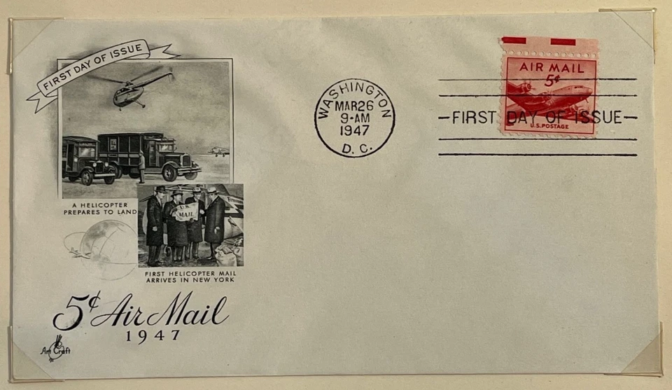 1947 5c Airmail 'DC-4' #C33 First Day Covers (4 total) - Art Craft & Farnam - Image 2 of 4