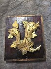 Antique Chinese Gilt Wood Carving Panels Flowers Bird Relief Wall Art 4 Pc Set — photo 2