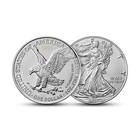 2pc Set - 2021 $1 1-oz American Silver Eagle New Heritage Set BU