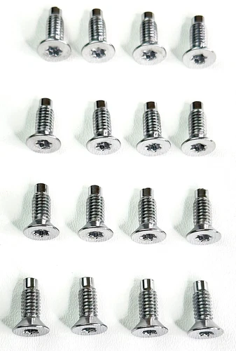 16 ea Chrome Windshield Frame Hinges Doors Torx Screws Fits Wrangler CJ YJ TJ