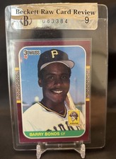 1987 Donruss Opening Day - Barry Bonds #163 Barry Bond  (RC) Raw Card Review 9