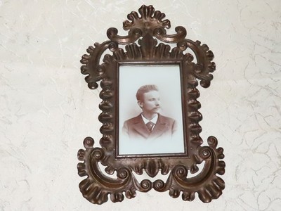 Historicism Portrait Metal Copper Frames Good from 1880! N2