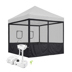 InstaHibit 10x10' Canopy Mesh Sidewalls 17L Portable Hand Wash Station Set
