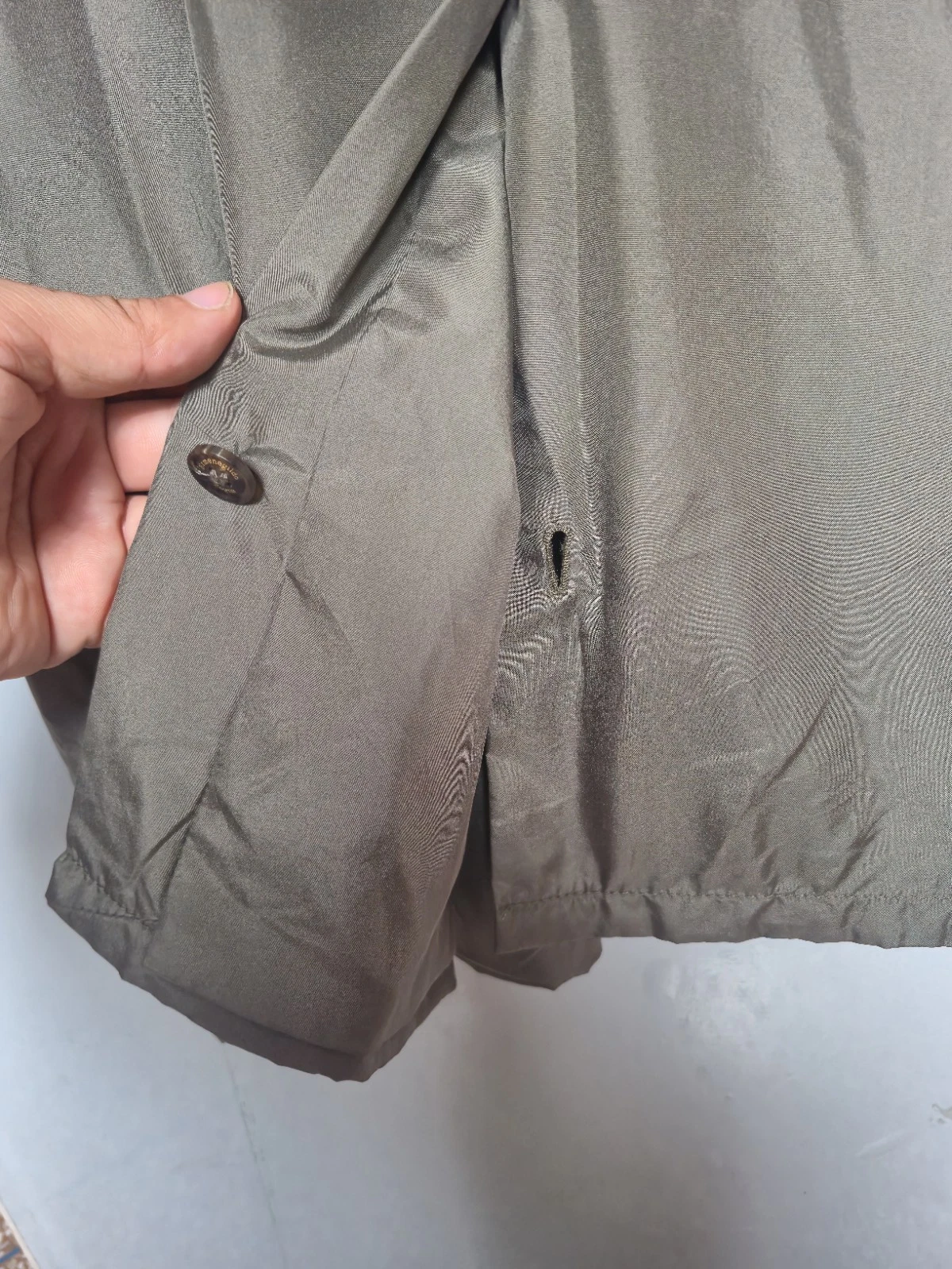 Ermenegildo Zegna Microsilk Trench Coat Silk Italy Water Repellent Sz 54 image 15
