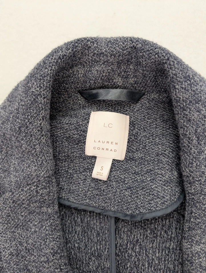 Chaqueta Blazer Para Mujer LC Lauren Conrad Talla S Azul Tejido Elástico Foto 3 de 4