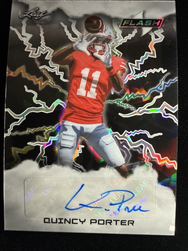 2025 Leaf Eclectic Flash QUINCY PORTER Auto 1/1 Notre Dame Fighting Irish