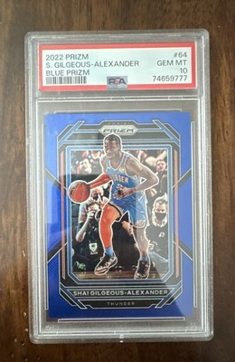 2022-23 Panini Prizm - Shai Gilgeous-Alexander #64 Blue Prizm /199 PSA 10!