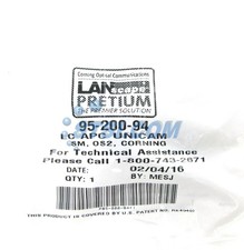 Corning Unicam LC OS2 SM Fiber Optic Connector 95-200-94, APC Polish STSI