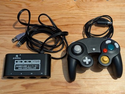 pdobq Gamecube Controller Adapter for PC and Switch with Controller