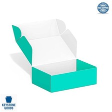 50 Pack Small Shipping Boxes 6x4x2 Inch Teal Corrugated Cardboard Mailers for