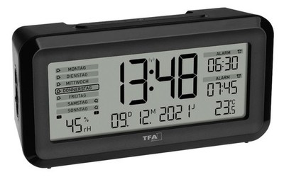 Digitaler Funk Wecker BOXX2 60.2562.01 deutsches Display 2 Weckzeiten
