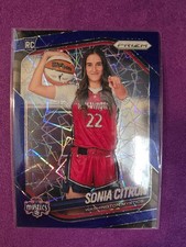 2025 Panini Prizm WNBA Sonia Citron #148 Blue Lazer Variation RC Mystics