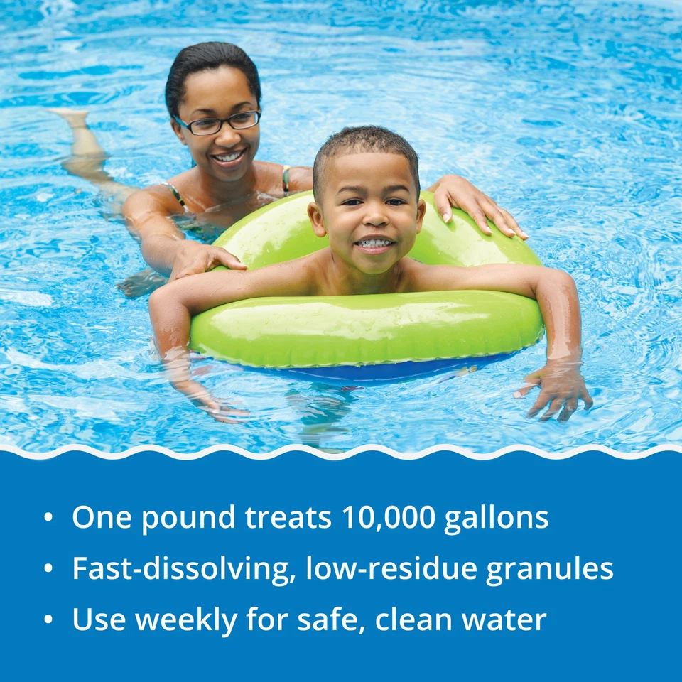 Удар для плавательного бассейна — 68% гранулированное дезинфицирующее средство Cal-Hypo для кристально чистой воды - Изображение 4 из 4