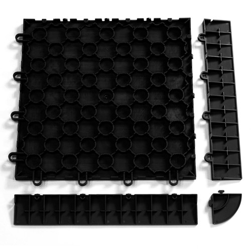 QUICK DIAMOND INTERLOCKING TILES-BLACK / GARAGE FLOORING /EXPO/ MOBILE DISPLAYS - Picture 4 of 8