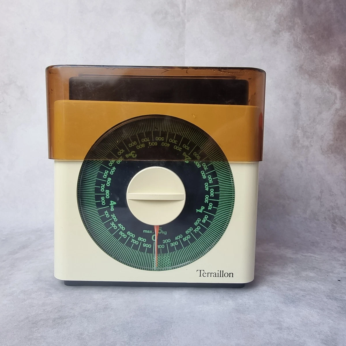 ANCIENNE BALANCE DE Cuisine Terraillon 4000 Bleue Et Blanche 1970 Made