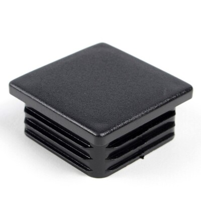 50mmx50mm-100 Vierkant Schwarz Kunststoff Endkappen Blindstopfen Kastenprofil Einsätze