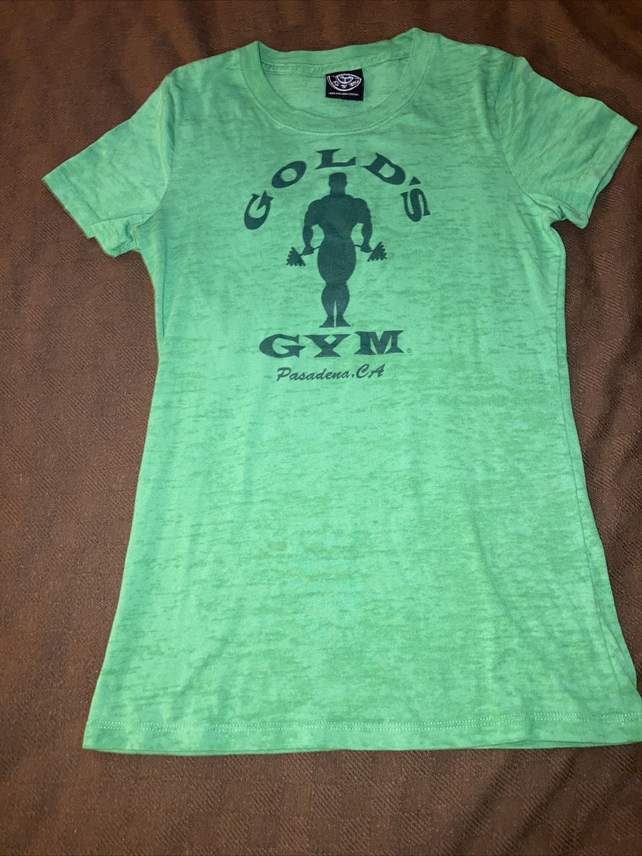 Women's Gold Gym Pasadena Green Muscle Large Shirt | eBay