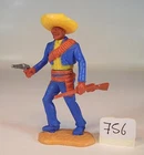 Timpo Toys Mexican Miscolor Blue/Yellow With Gun And Gun