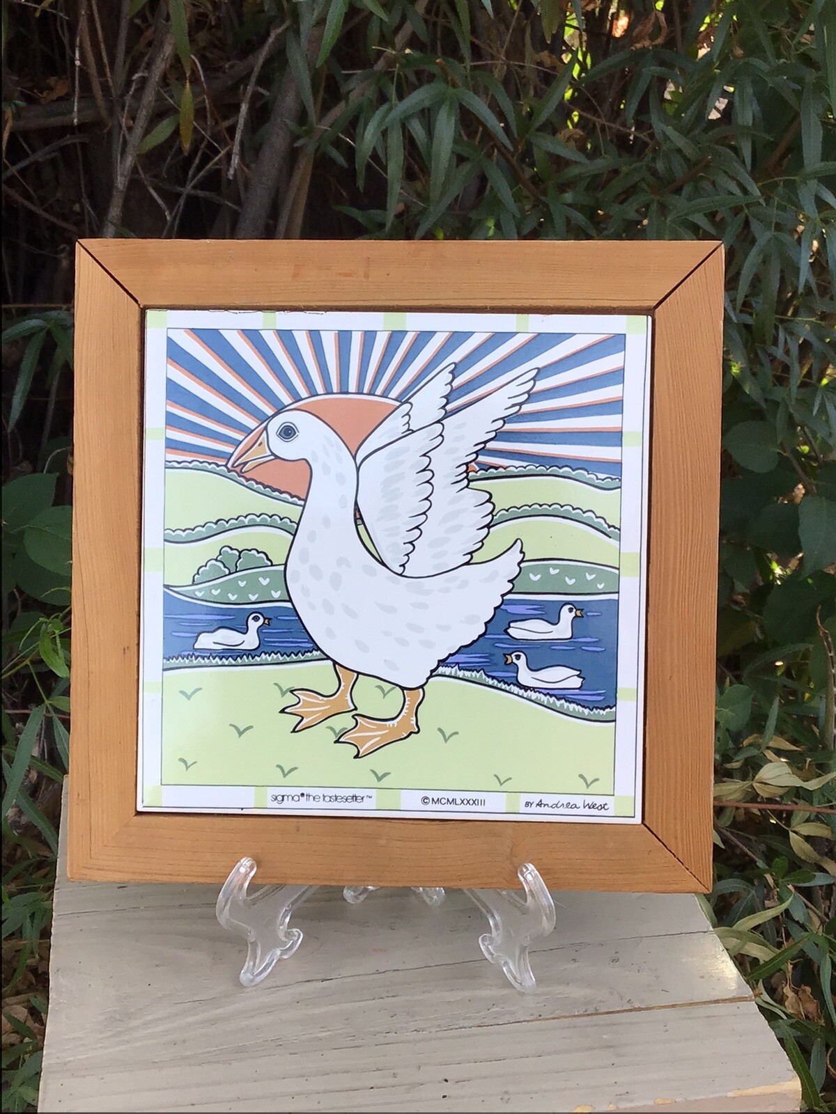 Sigma Goose Sigma The Tastesetter Art: Andrea West 1983 Goose Wall Decor Tile ...