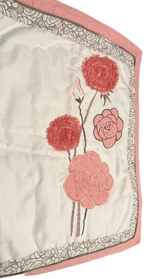 Edredón Cocalo Couture Guardería Rosa Crema Diseño Floral 45x38 Foto 3 de 4