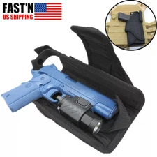 Tactical MOLLE Gun Holster Fits Handgun with Flashlight Laser / Light Attachment