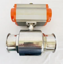 COVNA 4'' Sanitary Pneumatic Ball Valve Tri-Clamp Quick Ferrule SS304 2-Way 