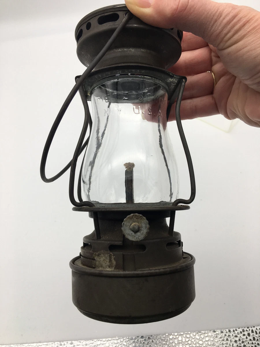 Antique Dietz Scout Skaters Lantern Lamp Marked Globe Dated Feb 10 1914 N.Y USA