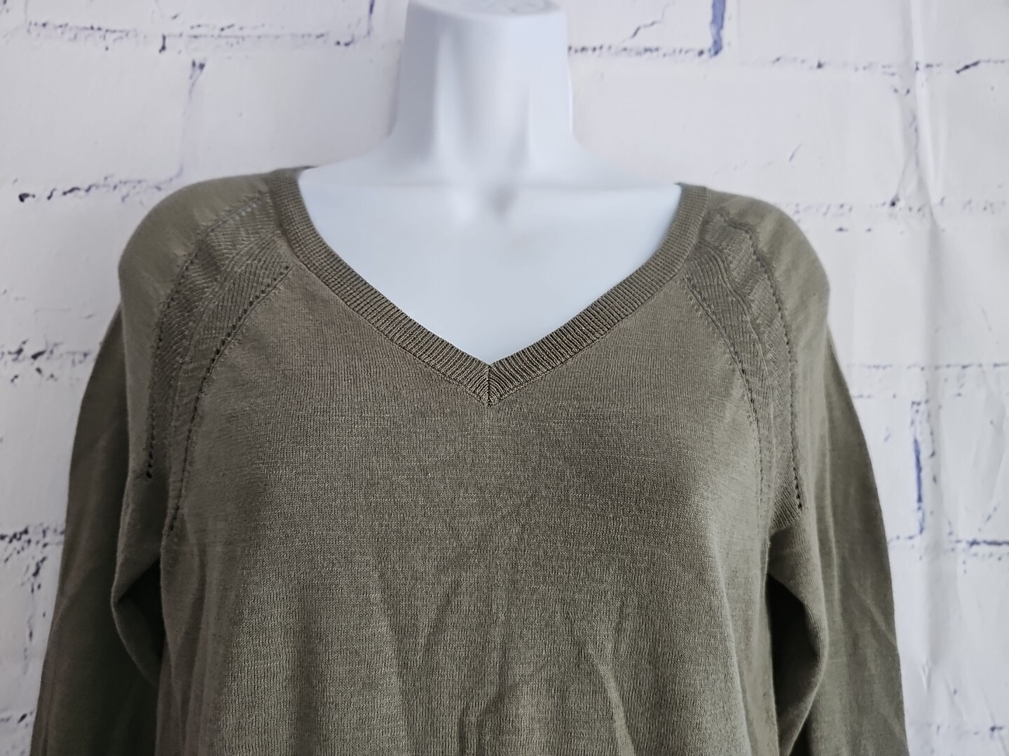 Talbots Moss Green Lightweight Pullover Sweater s… - image 7